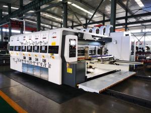 PRY-D1224 High Speed Full Automatic 4 Color Flexo Printing Slotting Die Cutting Stacking Machine