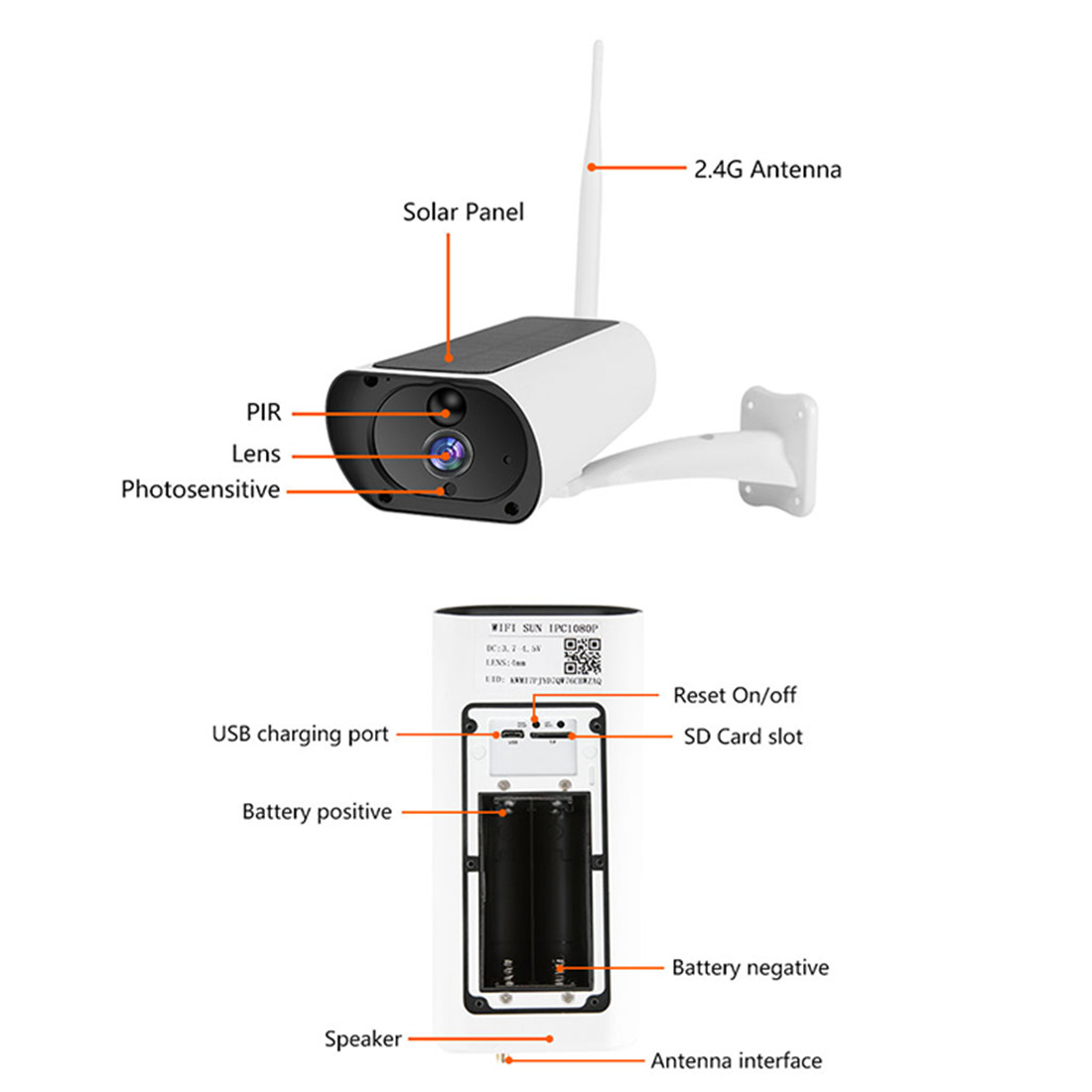 STW-2 Home IP66 WIFI Low Power Security Monitoring Solar Tuya Smart Outdoor Battery Wireless Ip Camera(STW-2 WIFI)