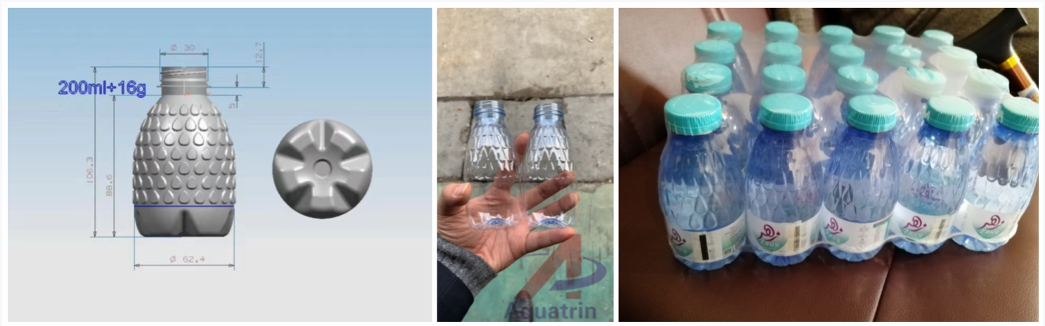 2250ml PLC Mineral Water Bottling Machine CE Gravity Filling