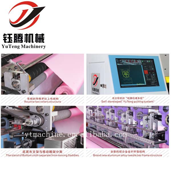 128" Computerized Multi Needle Quilting Machine For Shuttle Sewing