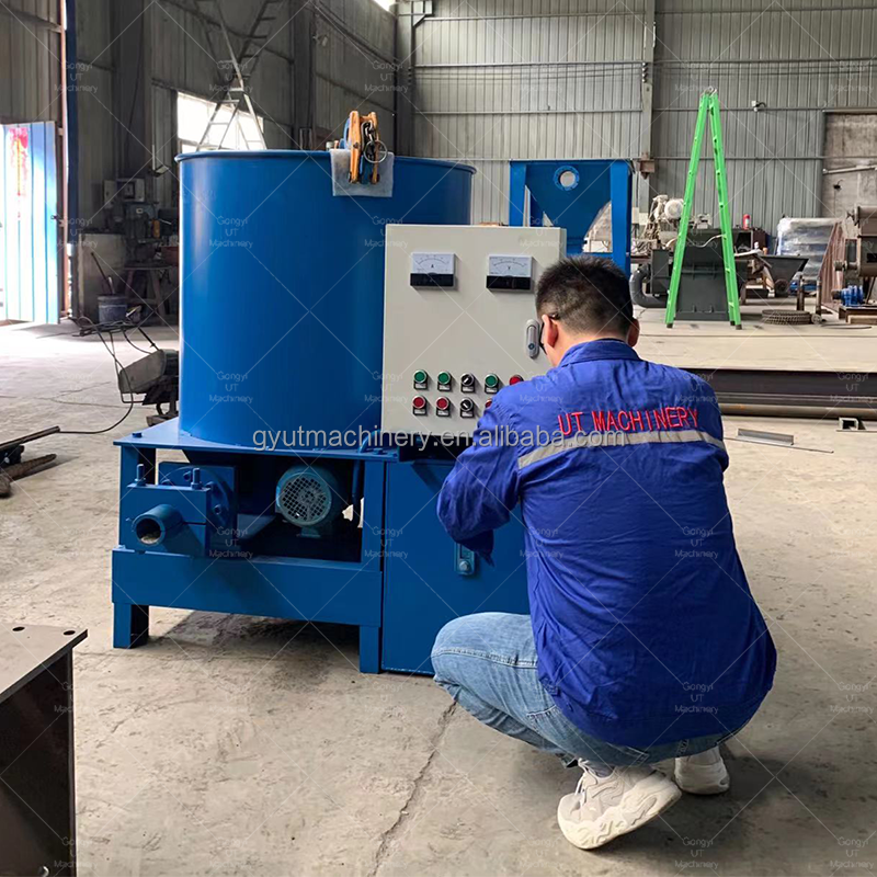 30mm Dia Biofuel Wood Sawdust Hydraulic Briquetting Punching Machine with Blue Color