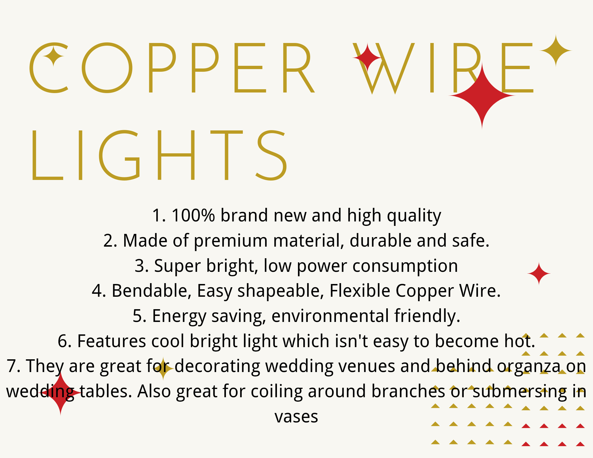 Remote Control Copper Wire Lights String 240V UL558 Listed With 2M Cable