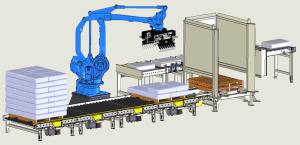 China Industrial Collaborative Palletizing Robot Gantry Robotic Palletizing Equipment wholesale