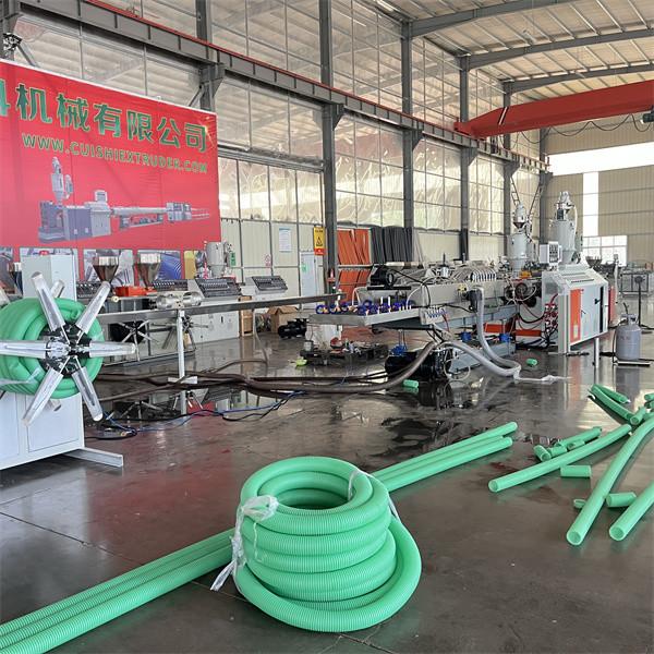 Quality High Speed 50-160mm Double Wall Corrugated Pipe Machine / Plastic HDPE DWC Pipe Machine for sale