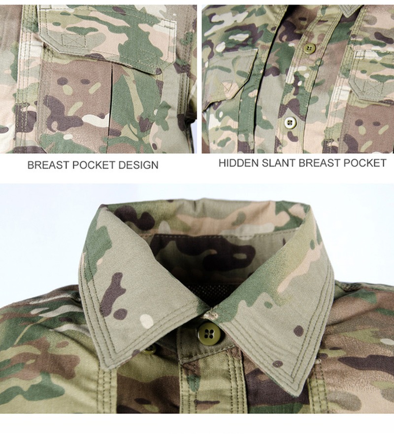 Breathable Short Sleeve Camouflage Style Formal Shirts for Men and Women in Bulk