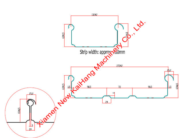Tapered Standing Seam Roll Forming Machine Two Rows Manual / Auto Design