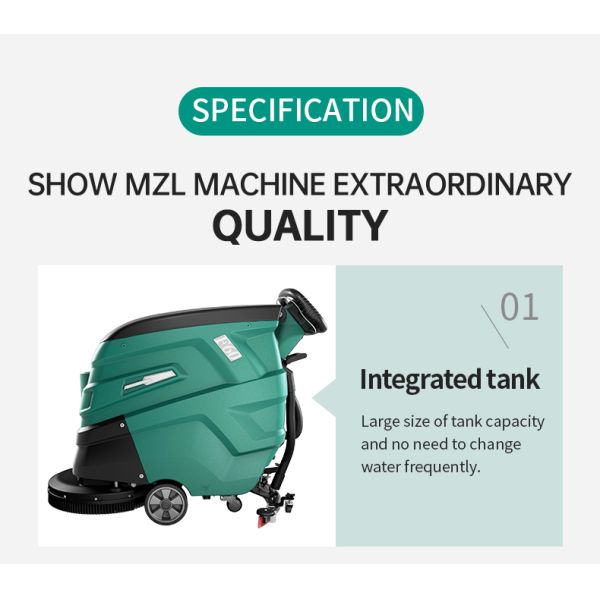 Walk Behind Rechargeable Handheld Tile Floor Scrubber Cleaning Machine F60B