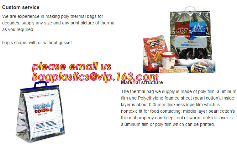 Custom Packing Aluminum Foil Zip-Lock Grocery Handle Thermal Insulation Cooler Bag For Outdoors,Promotional Insulated La