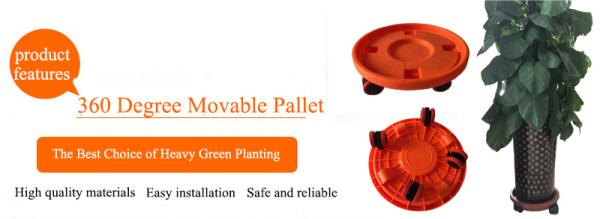 Plastic Plant Flower Pot Mover Roller and Flower Pot Tray with wheels