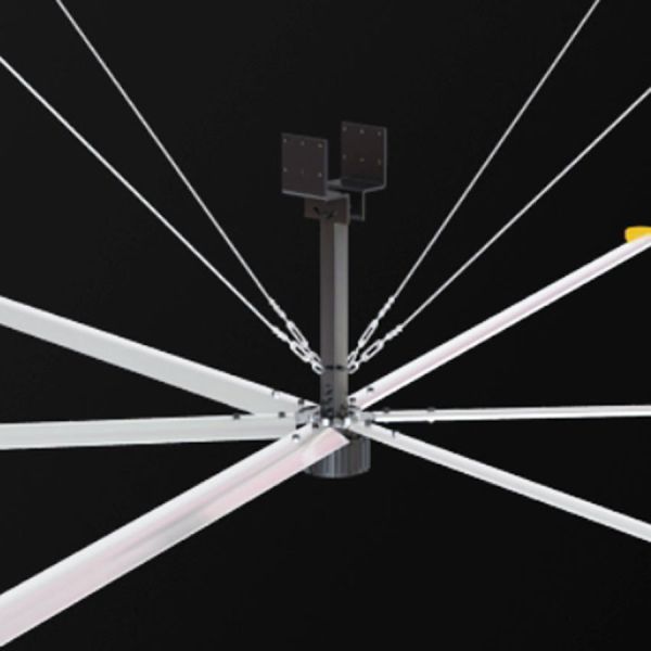 HVLS Industrial Indoor Ceiling Fans Large Warehouse Cooling PMSM BLDC Motor