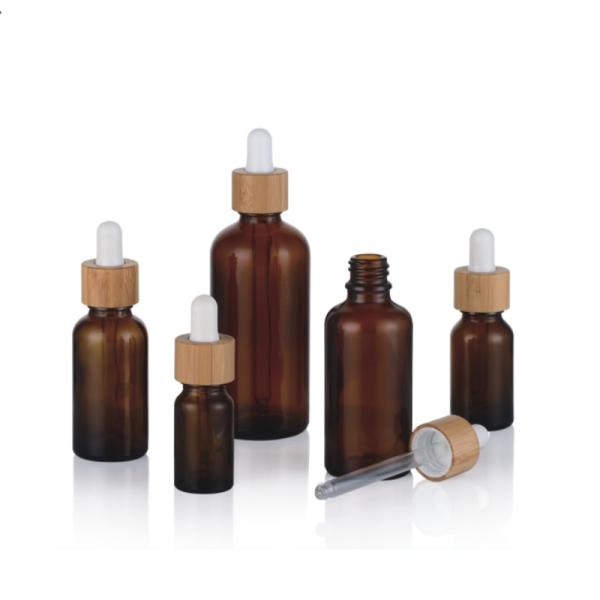 Quality Amber 18mm 18/415 1oz Essential Oil Bottles 30ml glass roller bottles for sale