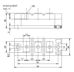 DD171N18KOF Netz-Dioden-Modul Rectifier Diode Module  FUJITSU IGBT Power Module