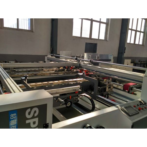 Corrugated Carton Folder Gluer Machine Double Pieces Box Flexo Printing