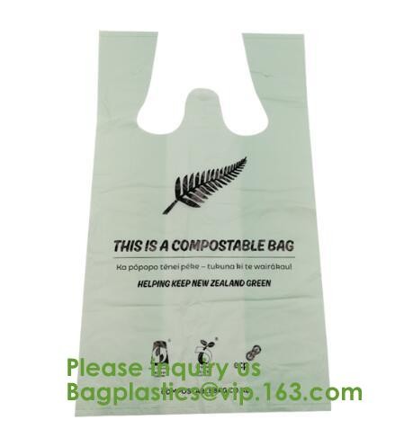 Custom Cornstarch 100% Compostable Biodegradable Trash bag,PLA compostable plastic fresh vegetables packaging bag PBAT