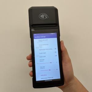China QR Code Compact Handheld Android POS Terminal With 35 Hours Battery wholesale