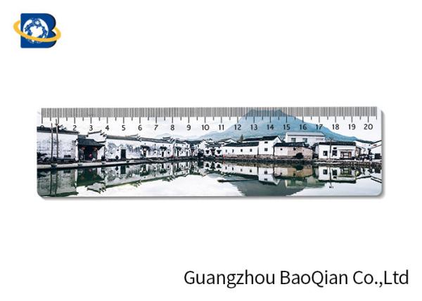 Quality Study Stationery 3D Lenticular Ruler Customized Shape Beautiful Scenery Pattern for sale