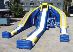 China 10 meters high adults giant inflatable triple water slide with EN14960 certifed for adults outdoor water entertainments wholesale