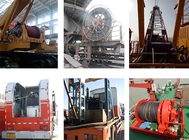 Carbon Steel Material Hydraulic Crane Winch Lebus Grooved 15 Tons For Lifeboat