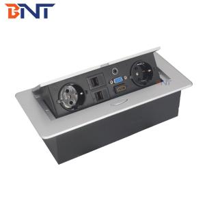 BNT European power conference table socket with media interface