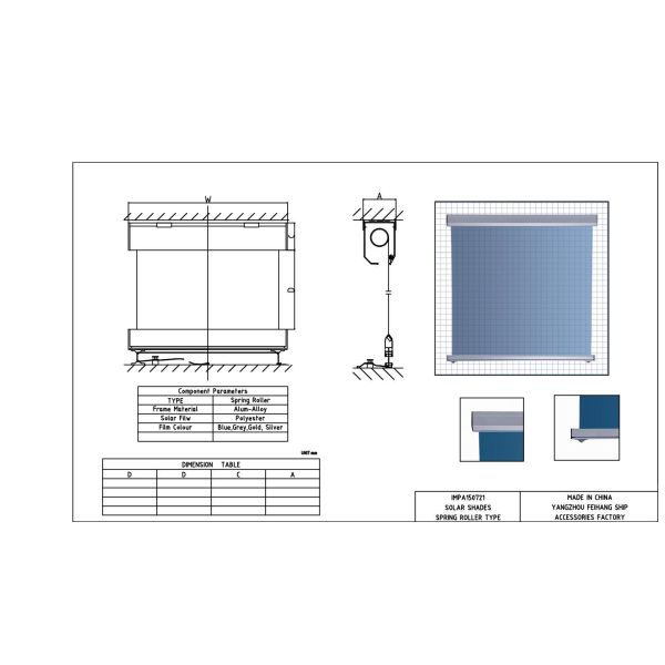 IMPA150721 Anti-glare sunscreens for Navigation Bridge Windows Frame Material Alum-Alloy Films Color GOLD,SILVER,GREY,BRONZE