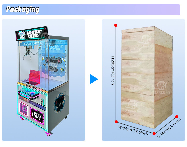 Interactive Indoor Arcade Crane Machine Coin Operated Plush Toys Claw Game Fun Interactive Gaming Experience