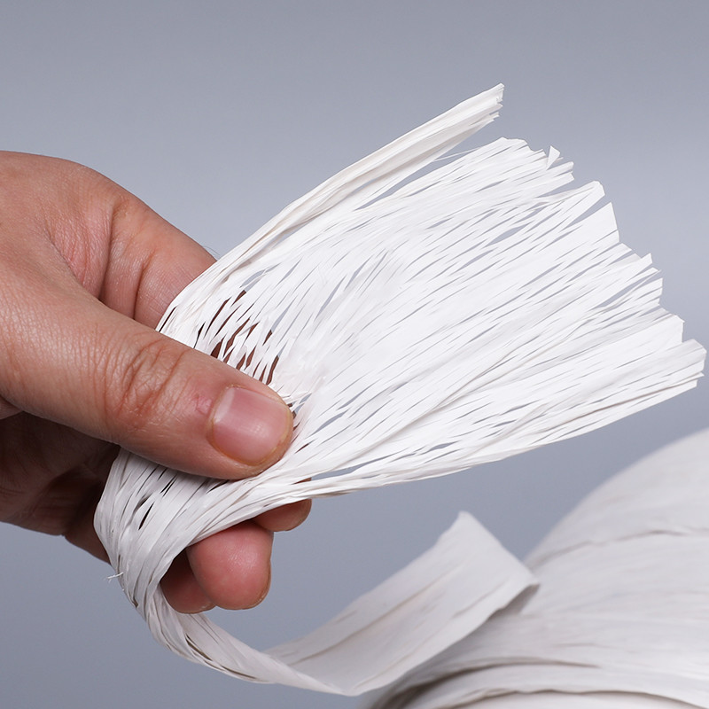 100% PP White 500Tex Polypropylene Pp Filler Yarn Fibrillated Cable Material