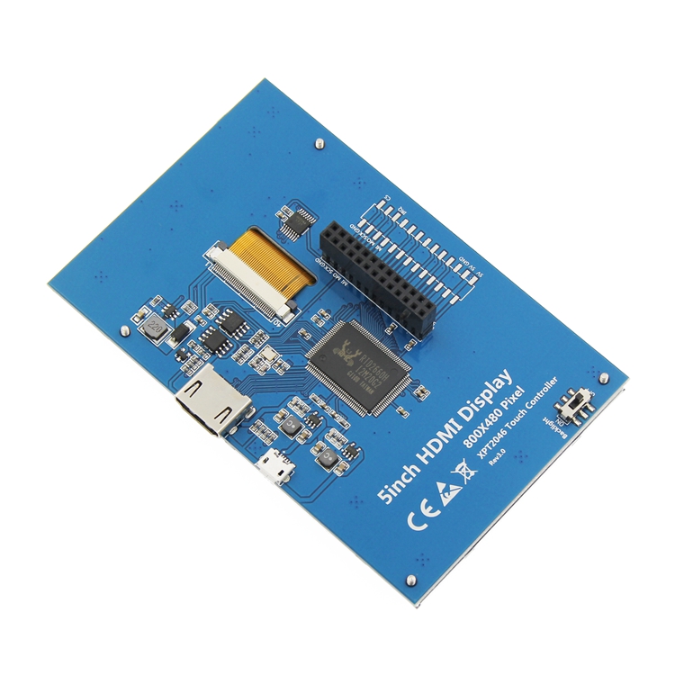 Anti EMI / ESD TFT Resistive Touch Screen 800X480 IPS TFT LCD Display