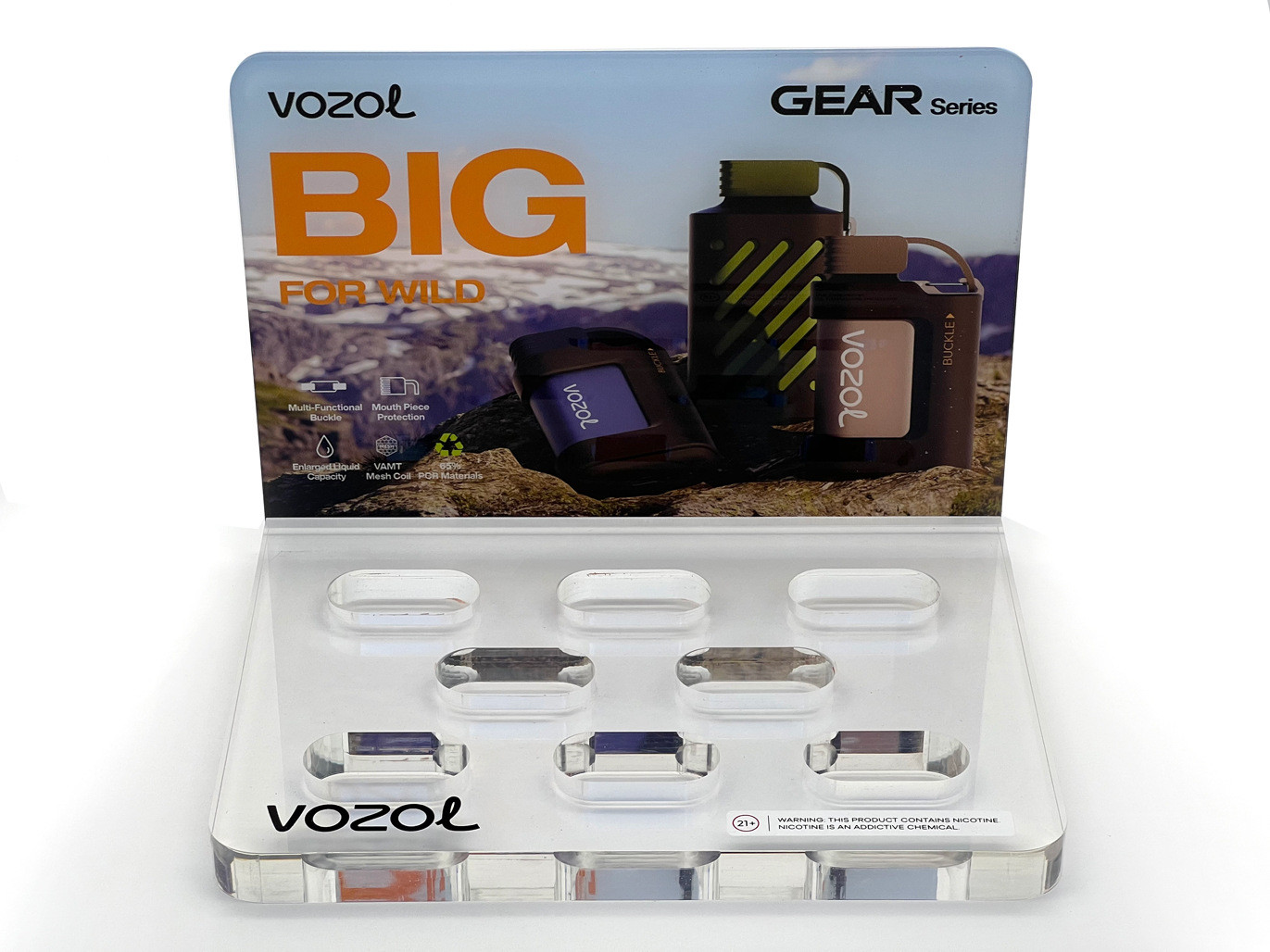 Custom Assembled Plexiglas Counter-top Display Acrylic Display Stands for Skincare and Makeup Products