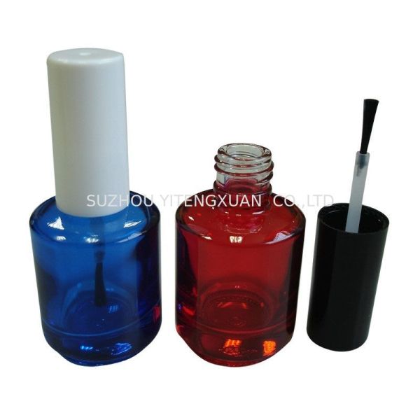 Yaobo Empty Nail Polish Bottles , 15ml Gel Nail Polish Bottle With Screw Cap / Brush
