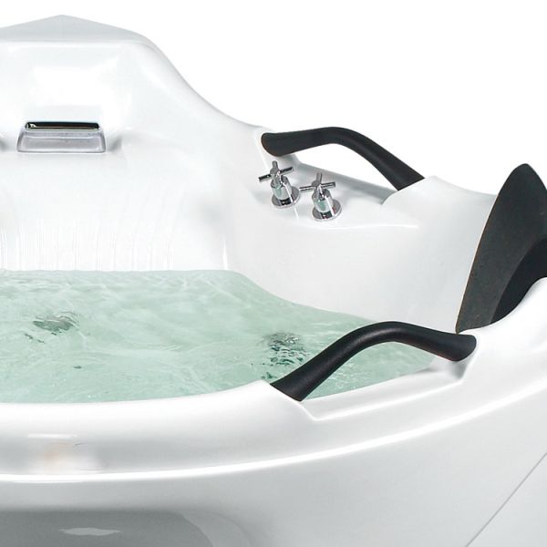Whirlpool Acrylic Deep Spa Bathtubs For 2 Person Air Jetted Freestanding Tub