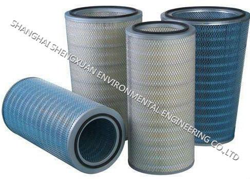 Quality High Efficiency Pleated Filter Cartridge , Gas Filter Cartridge In Conical And Cylindrical Pairs for sale