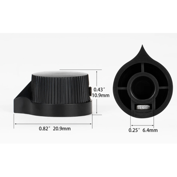 Droplet Shaped Potentiometer Knob ABS Plastic Guitar Amplifier Knobs