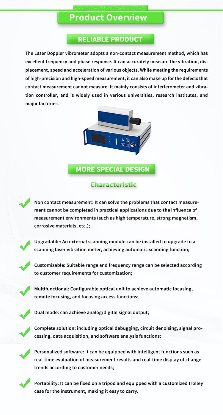UBZD3000Y High Vibration Monitor With Customizable Laser Doppler Vibrometer