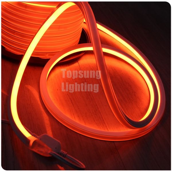 AC 220V orange square led neon flexible light 220v 16x16mm for shop decoration