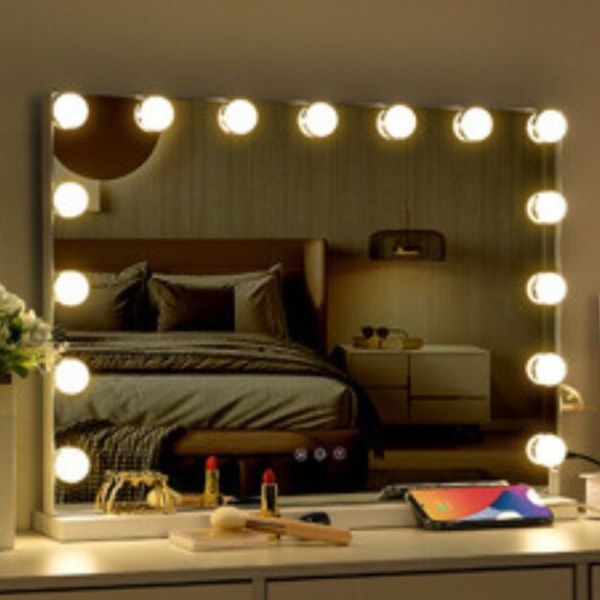 Shatterproof Hollywood Light Up Makeup Mirror Vanity Wall Mounted