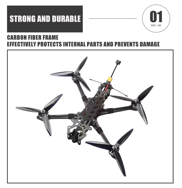 Piranha 7 Inch Professional Long Range Fpv Drone BNF PNP RTF With Analog Video Transmission Racing Drone Payload Drone
