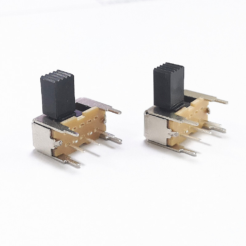 Slide Switch，DPDT Through Pole 2P2T Sliding Switch,Horizontal side dial push switch, interruptor on-off toggle Switch