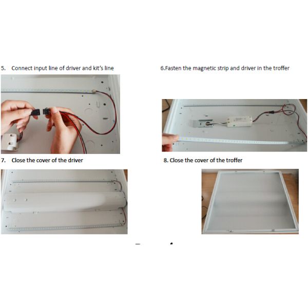 16w 2 Strips LED Magnetic Retrofit Kit Energy Saving Ensured