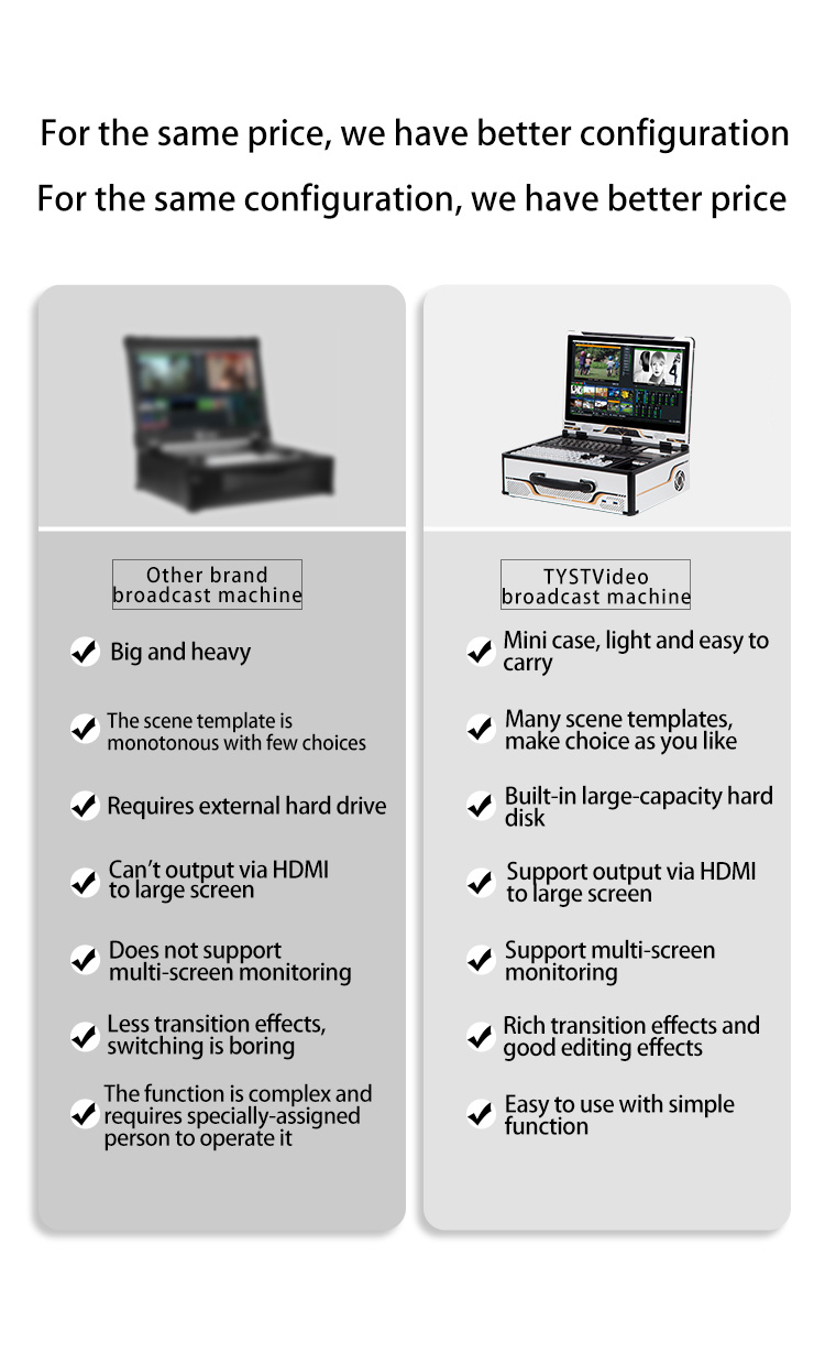 Live Streaming All-in-one Machine G240 HD version i9 with VMIX Live Broadcast and 17.3 inch Screen