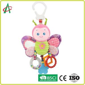 China Bee Baby Plush Rattle Multi Functional Easy Cleaning wholesale