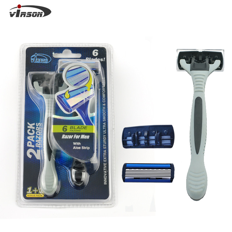 Shaving Razor 6 Blades Long Disposable Tools Razor for Men