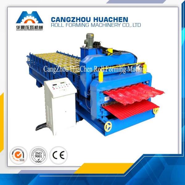 High Speed Double Layer Corrugated Roll Forming Machine Panasonic PLC Control