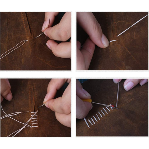 Waterproof Black 0.8mm 1mm 100% Polyester Flat Waxed Braided Thread For Leatherware
