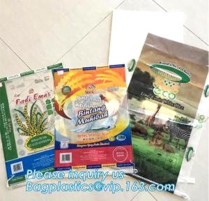 China Custom recyclable kraft paper laminated pp woven food packaging bag with logo printing,25kg 20kg urea fertilizer packagi wholesale