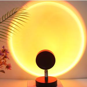 China Sunset Lamp Led Projector Light 16 colors Modern Lamp RGB Night Light for Bedroom Rainbow Sunset Projection Floor Lamp on sale