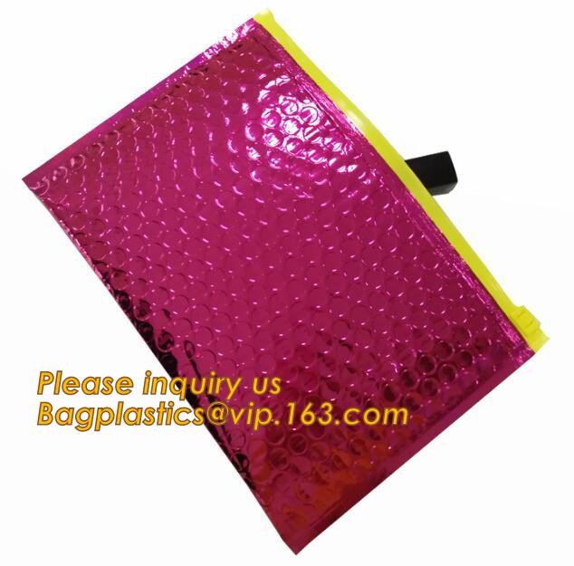 Cosmetic Slider Zip lockk Bubble Bags Bubble Slide Pouch,Zip lockk esd bubble bag bubble packaging wrap cosmetic pouch slide