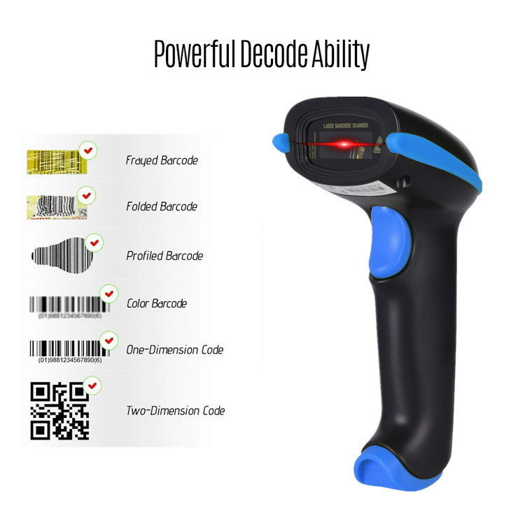 Fast Scanning Bluetooth 2d Barcode Scanner Handheld Omni Qr Code Reader