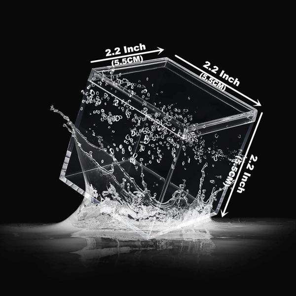 Quality Acrylic Plastic Square Cube Small Box with Lid Decorative Storage Boxes Jewelry Display Mini Container for Home Candy for sale