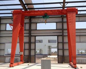 China Outdoor Steel Heavy Duty Double Gantry Crane 5 - 50t With Electric Hoist wholesale