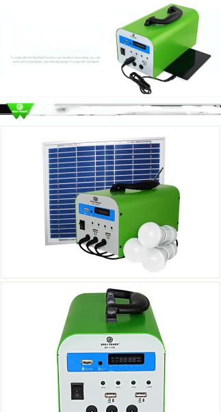 Quality Mobile solar small system with player radio household emergency lighting power supply for sale